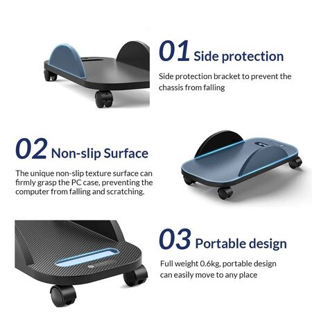 Universal βάση με ροδάκια IAMAKER DND  μαύρη