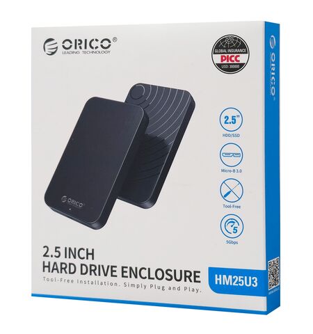 Εξωτερική θήκη ORICO 2.5" SATA HDD/SSD HM25U3 5Gbps μαύρη