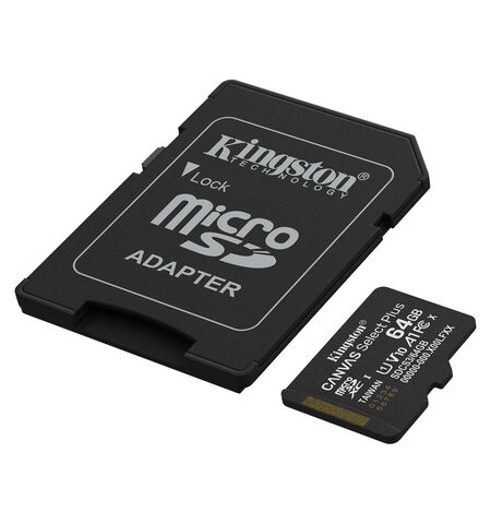 Κάρτα μνήμης KINGSTON Canvas Select Plus SDCS3/64GB CLASS 10 SD adapter