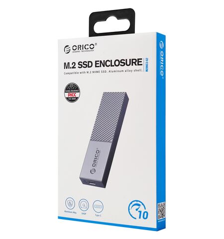 Εξωτερική θήκη ORICO M206C3-G2 για M.2 NVME SSD 10Gbps γκρι