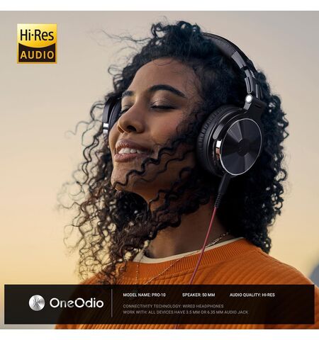 Ακουστικά ONEODIO Studio pro 10 HI-RES μαύρο