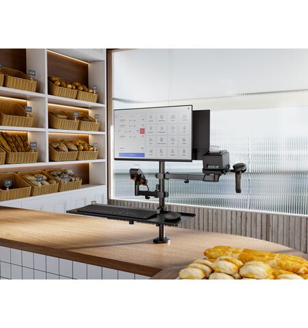 Βάση γραφείου BRATECK PMM-02LD για 2 οθόνες 17''-32'' POS και πληκτρολόγιο