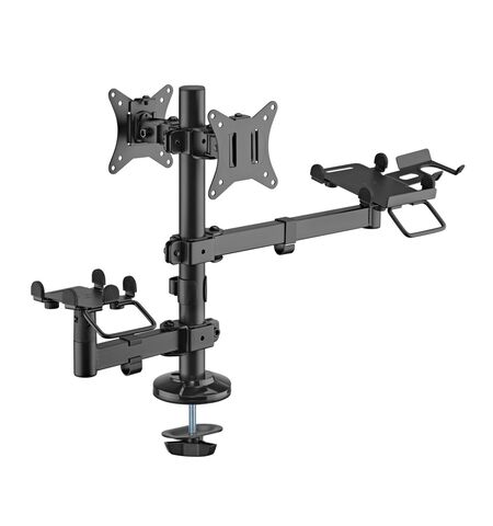 Βάση γραφείου BRATECK PMM-02SD ΓΙΑ 2 οθόνες 17''-32'' POS και θερμικό εκτυπωτή