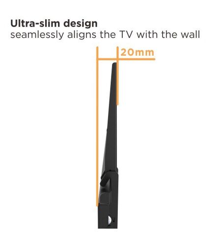 Επιτοίχια βάση POWERTECH PT-1127 curved για τηλεόραση 32''-70''  έως 45KG