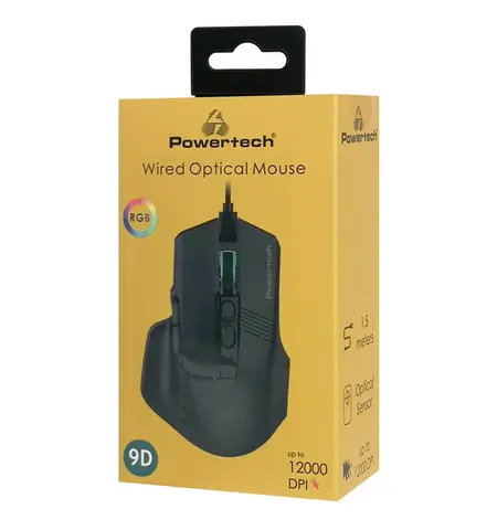 Gaming Ενσύρματο ποντίκι Powertech PT-1274 μαύρο