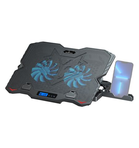 Cooling pad και βάση για  smartphone POWERTECH PT-1346 έως 15.6'' μαύρo
