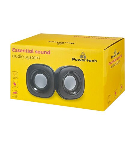 Ηχεία POWERTECH Essential sound 2x3W 3.5mm μαύρα