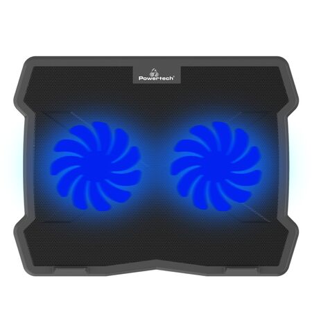Coolling pad POWERTECH PT-930 για laptop  εως 15.6" μαύρο