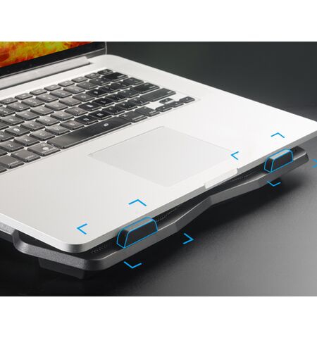 Coolling pad POWERTECH PT-930 για laptop  εως 15.6" μαύρο