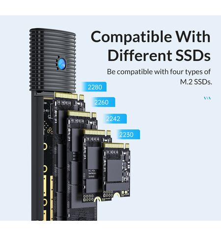 Εξωτερική θήκη ORICO για M.2 SATA SSD PWM2 5GBPS μαύρη