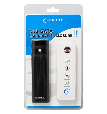 Εξωτερική θήκη ORICO για M.2 SATA SSD PWM2 5GBPS μαύρη