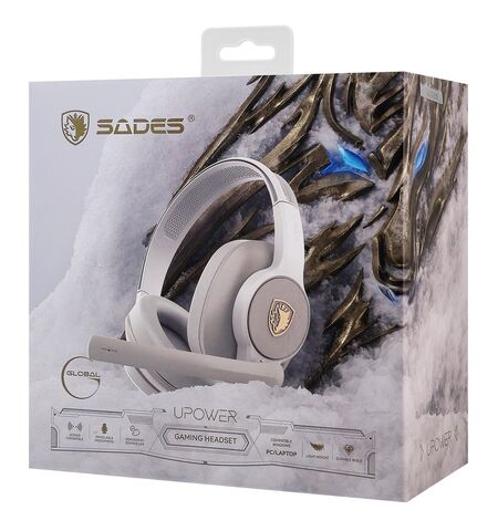 Gaming ακουστικά SADES SA-703-GR Upower 40MM γκρι