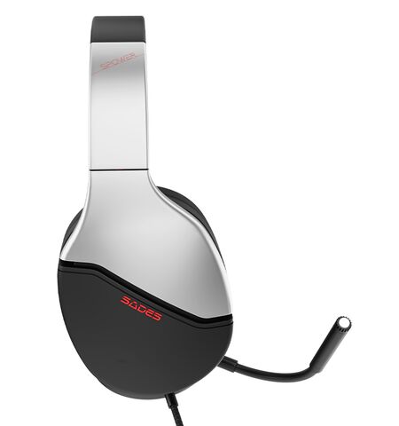 Gaming ακουστικά SADES Spower SA-725-SL 40MM multi-platform ασημί