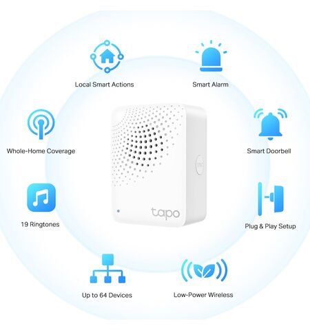 Smart hub TP-LINK TAPO H100 με κουδούνισμα WI-FI 868MHZ VER 1.0
