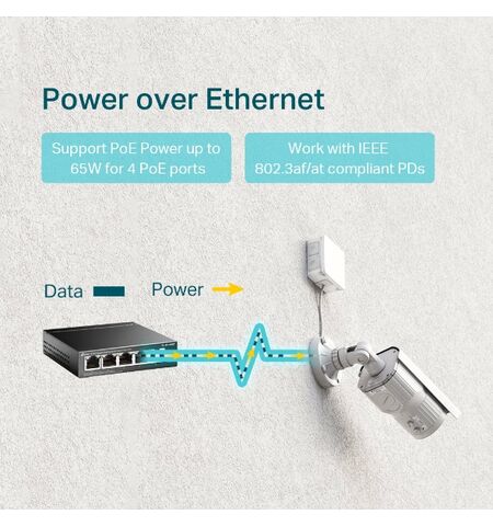 Switch TP-LINK TL-SG1005P V5 5-Port Gigabit with 4-Port POE+