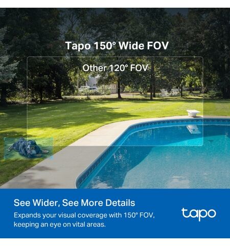 Εξωτερική Κάμερα Ασφαλείας TP-Link Tapo C425KIT V1.2 Wi-Fi 2K με Ηλιακό Πάνελ