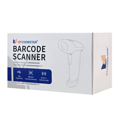 Ενσύρματο και ασύρματο barcode scanner GTCODESTAR X-9701B 1D, 2D με bluetooth 2000MAH μαύρο