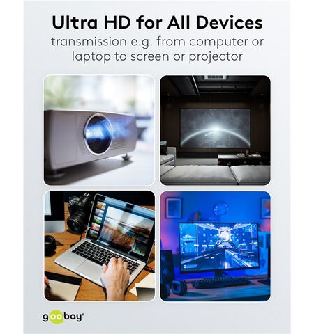 Καλώδιο GOOBAY DISPLAYPORT σε DISPLAYPORT 8K 60HZ 2M μαύρο