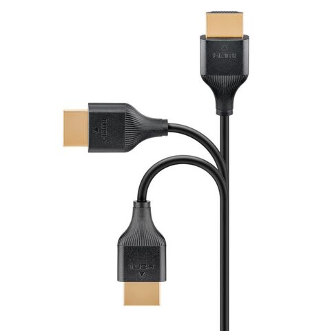 Καλώδιο HDMI GOOBAY με ethernet slim 4K/60HZ 2M μαύρο