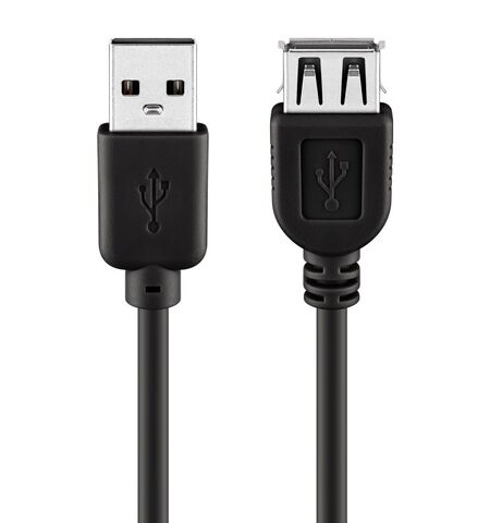 Καλώδιο USB GOOBAY αρσενικό σε USB θηλυκό 5M μαύρο