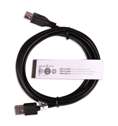 Καλώδιο προέκτασης NEDIS USB 2.0 A αρσενικό σε USB A θηλυκό 3M