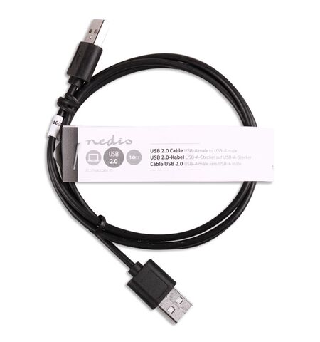 Καλώδιο NEDIS USB 2.0 A αρσενικό σε USB A αρσενικό 1M