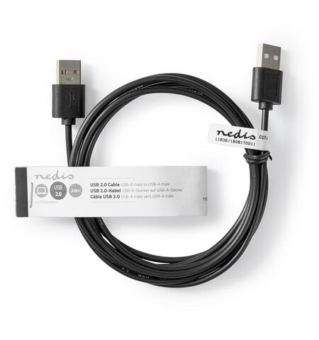 Καλώδιο NEDIS USB 2.0 A αρσενικό  σε USB A αρσενικό 2M