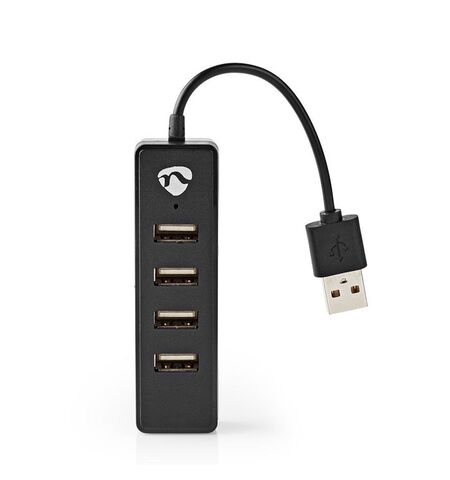 Hub USB 2.0  NEDIS 4 θυρών μαύρο