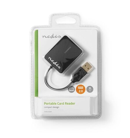 Card reader USB 2.0  NEDIS  all-in-one με ενσωματωμένο καλώδιο